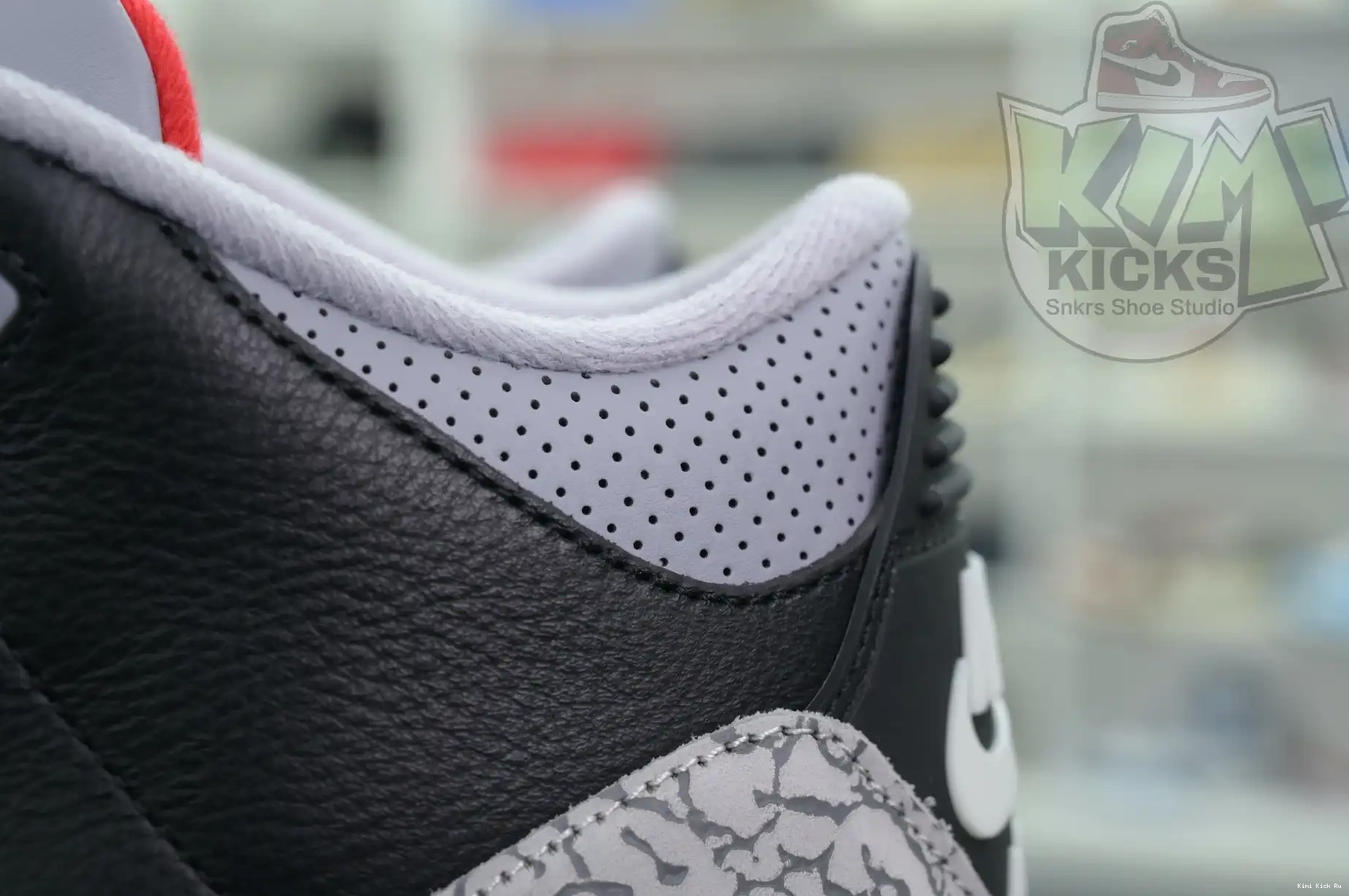 Air Cement Jordan Reimagined” 3“Black Kimikick 0607